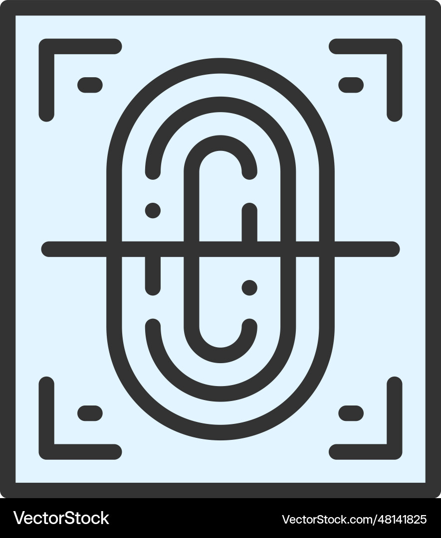 Fingerprint scan icon image Vector Image