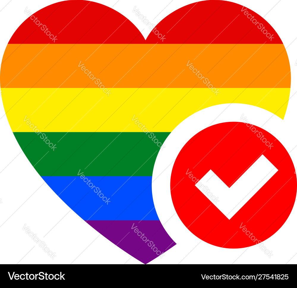 Flag in heart shape for your design Vector Image