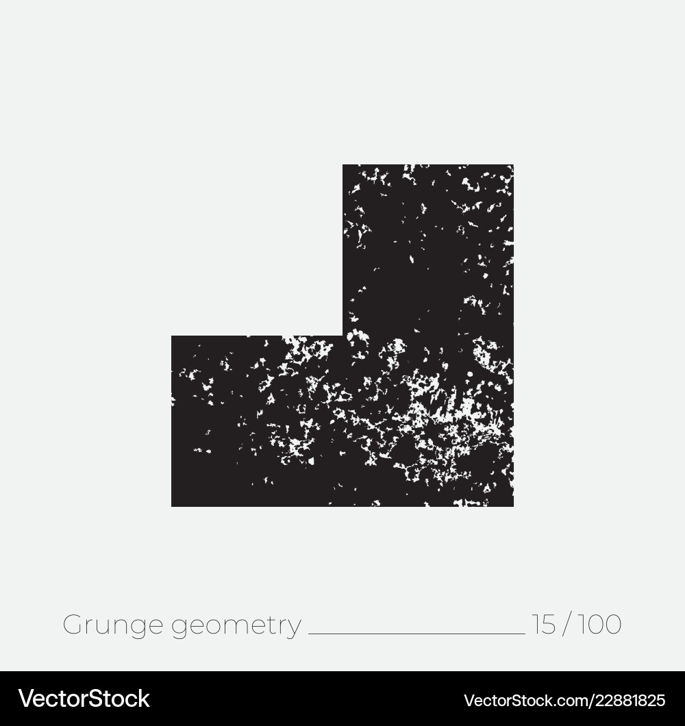 Geometric simple shape in grunge retro style Vector Image