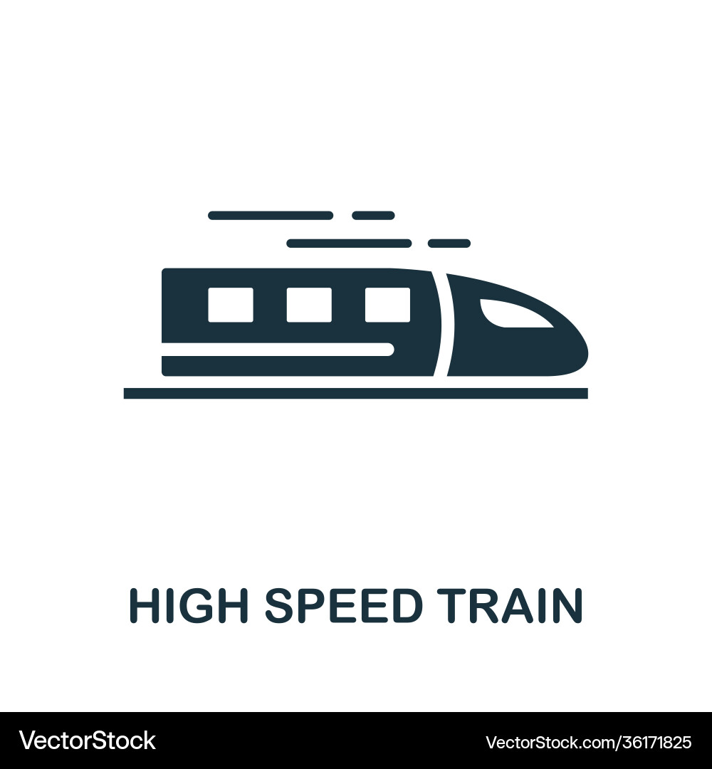 High speed train icon simple element from High speed train icon simple element from vector image