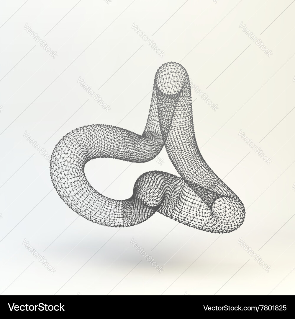 Lattice geometric polygonal element 3d grid Vector Image