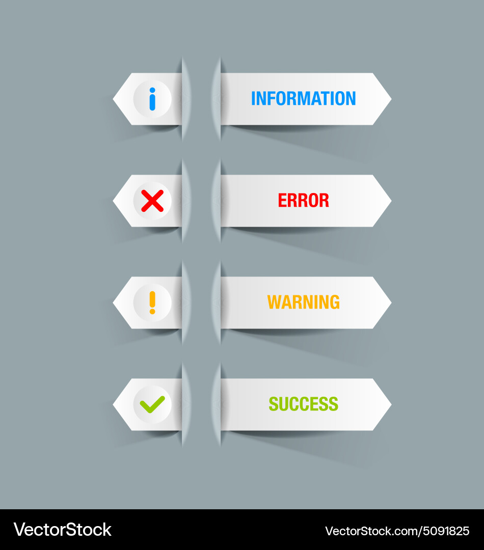Notification icons and buttons vector image