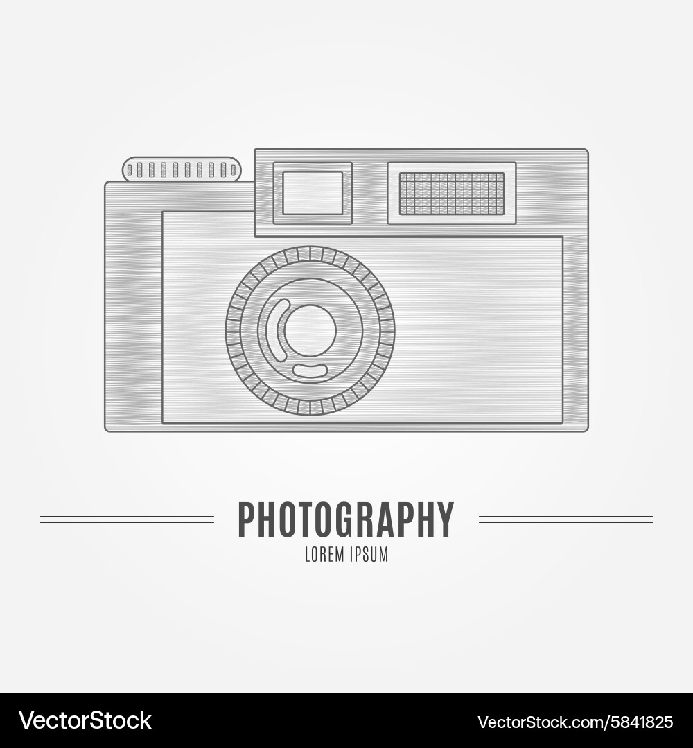 Old camera - branding identity element isolated Vector Image