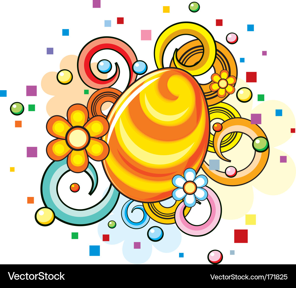 Retro Easter Egg Symbol Vector Image