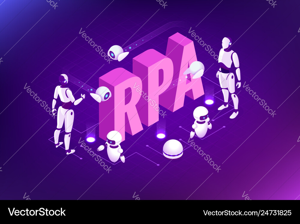 RPA Automation AI Concept vector image