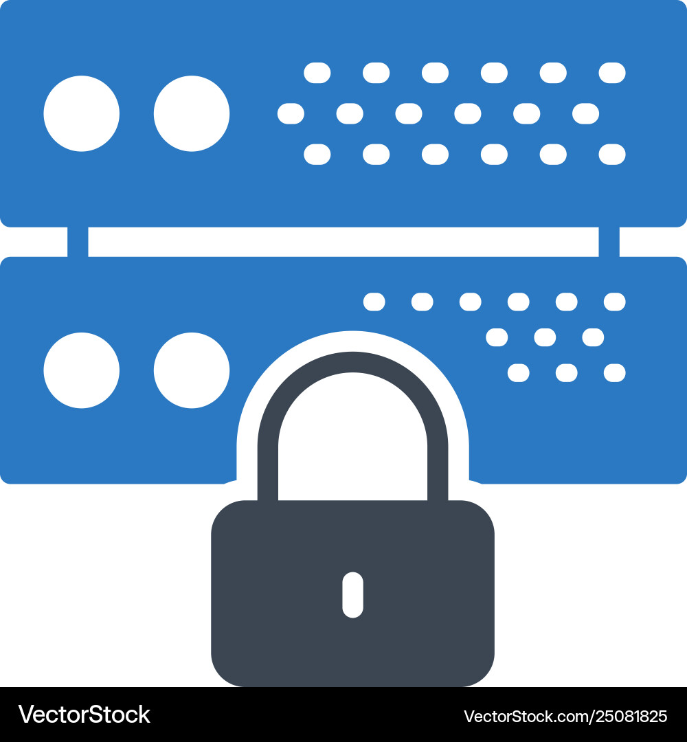 Secure server vector image