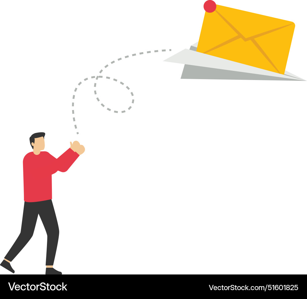Sending e-mail digital marketing abstract concept Vector Image