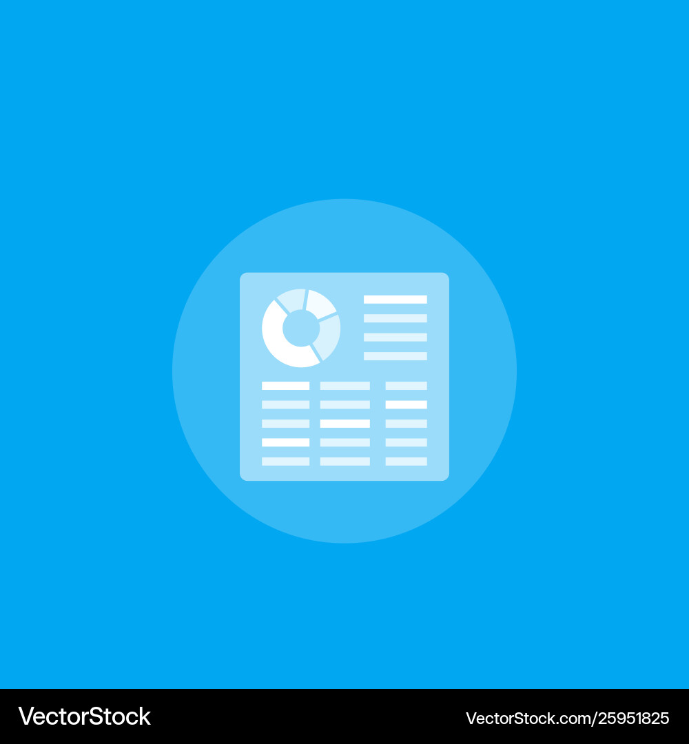 Spreadsheet icon for apps and web vector image