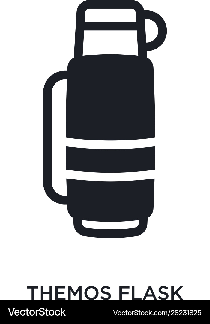 Themos flask isolated icon simple element from vector image