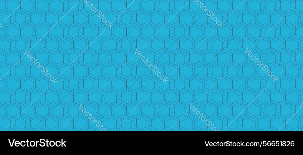 Abstract turquoise hexagon pattern background vector image