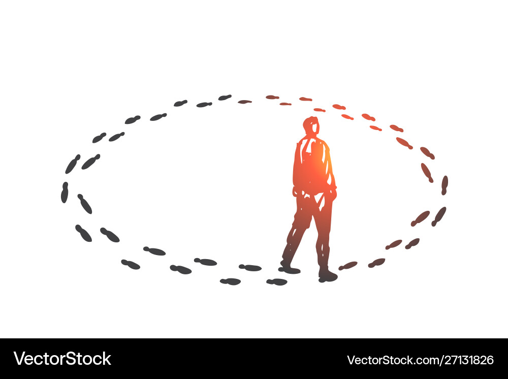 Circular Problematic Loop vector image