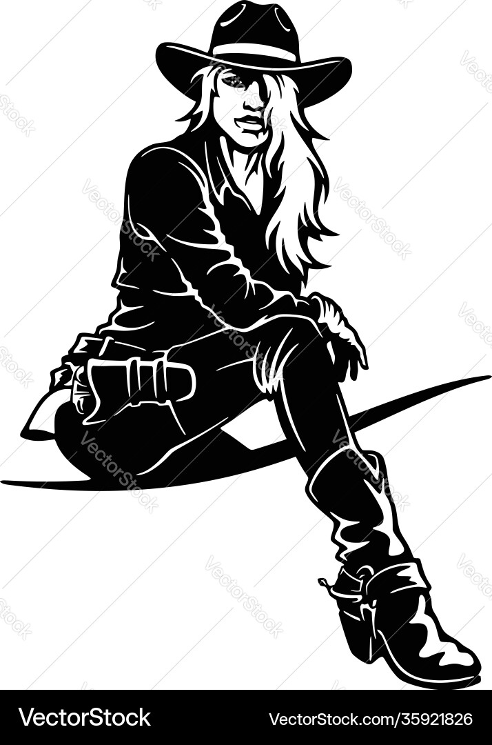 Cowgirl Mädchen wild west cricut silhouette svg Cowgirl Mädchen wild west cricut silhouette svg vektorbild