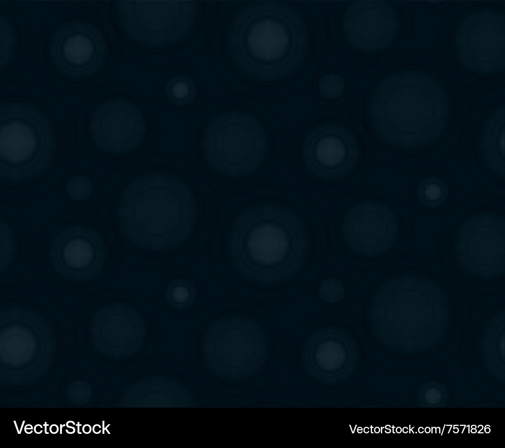 Dark seamless pattern with round shapes Vector Image