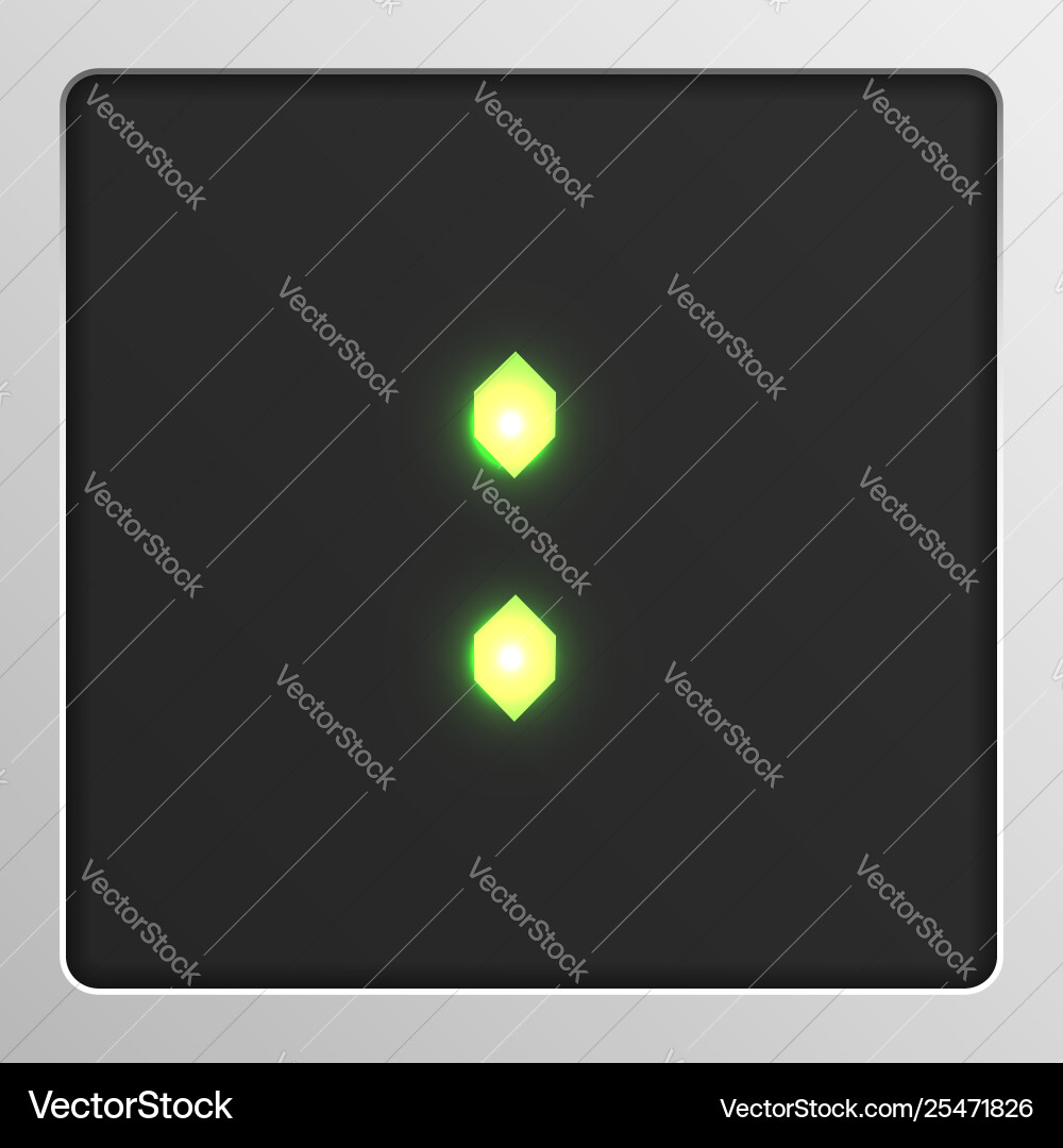 Digital character set typeface on a screen Digital character set typeface on a screen vector image