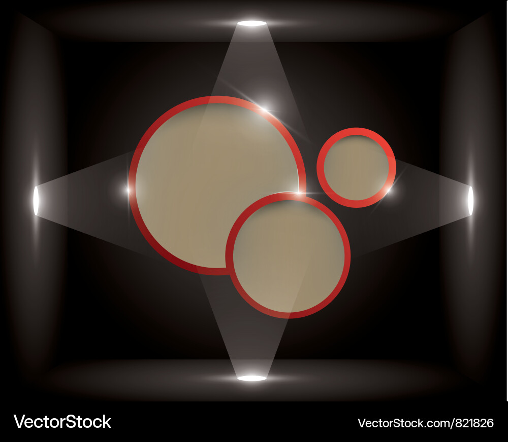 Empty frame in a cube vector image