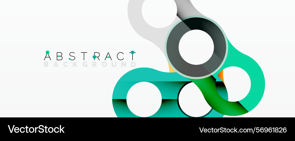 Modern abstract design overlapping circles lines Vector Image