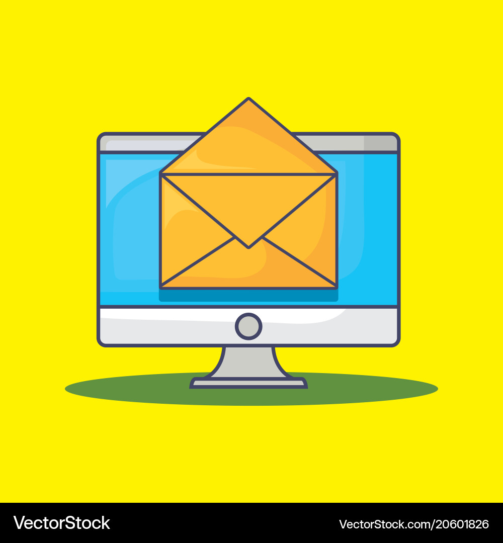 Monitor computer icon vector image
