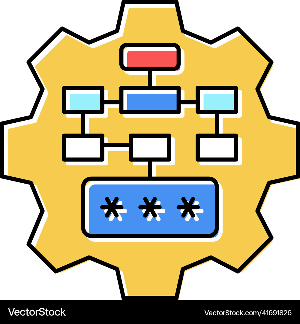 Multilevel password color icon Multilevel password color icon vector image