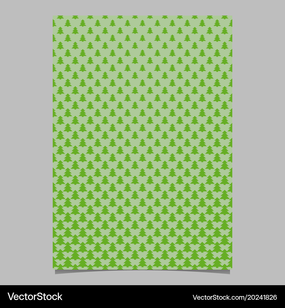 Pine tree pattern brochure background design vector image