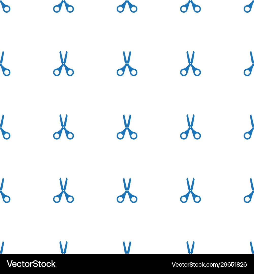 Scissors icon pattern seamless isolated on white vector image