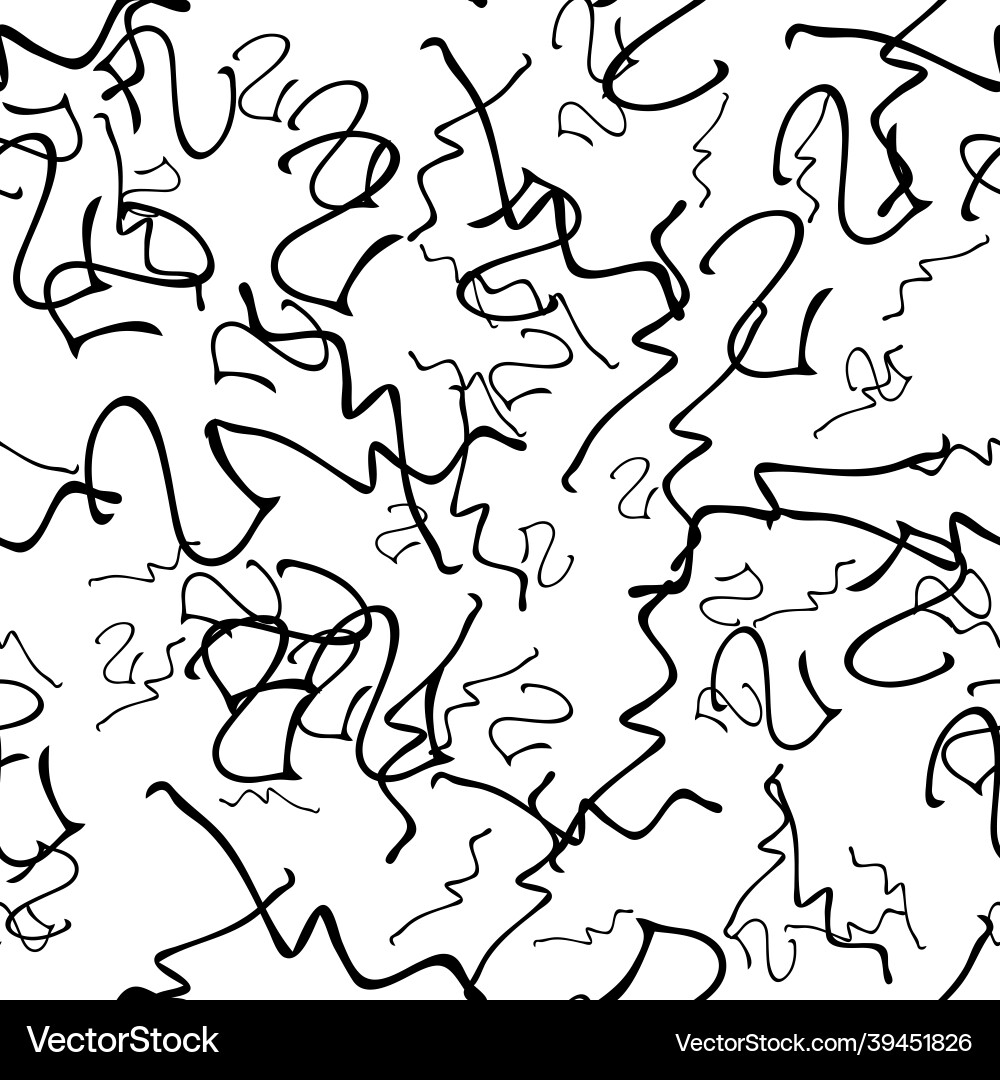Seamless pattern with sketch round squiggle Seamless pattern with sketch round squiggle Vector Image