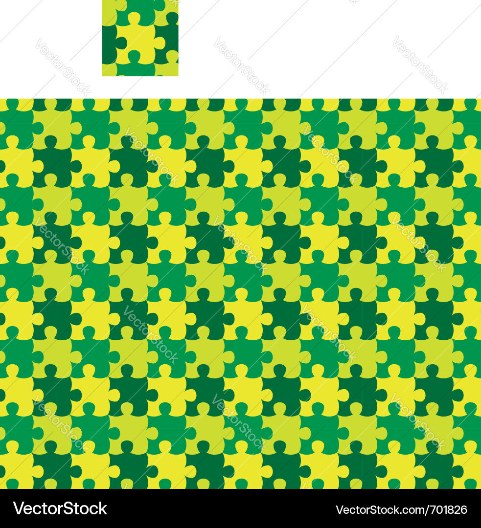 Seamless puzzle pattern vector image