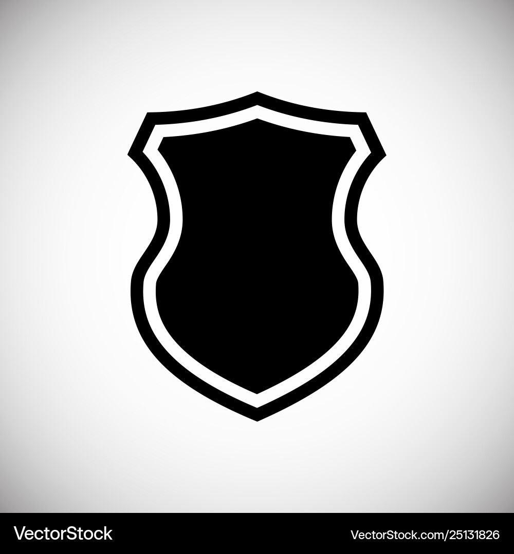 Shield icon on background for graphic and web Shield icon on background for graphic and web Vector Image