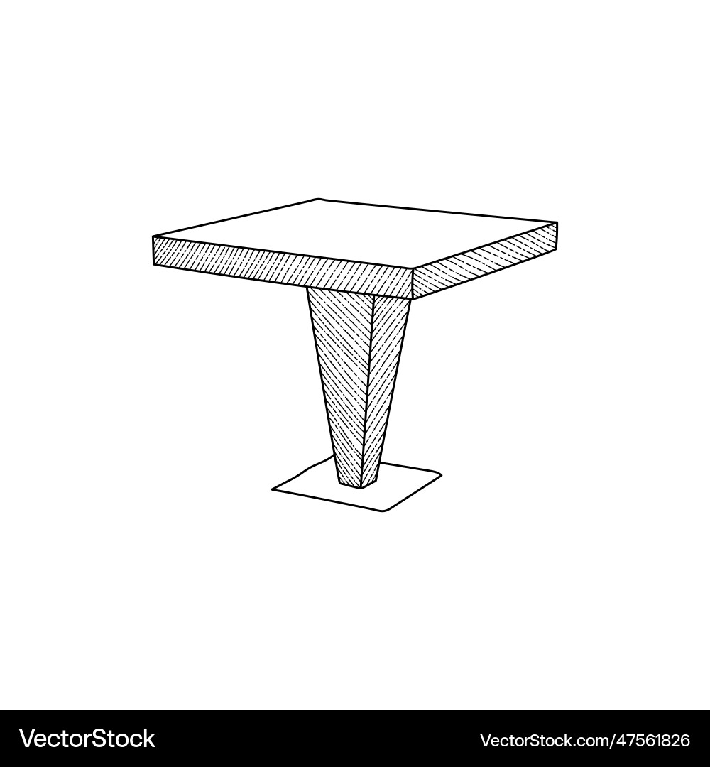 Simple dining table logo design template Simple dining table logo design template vector image