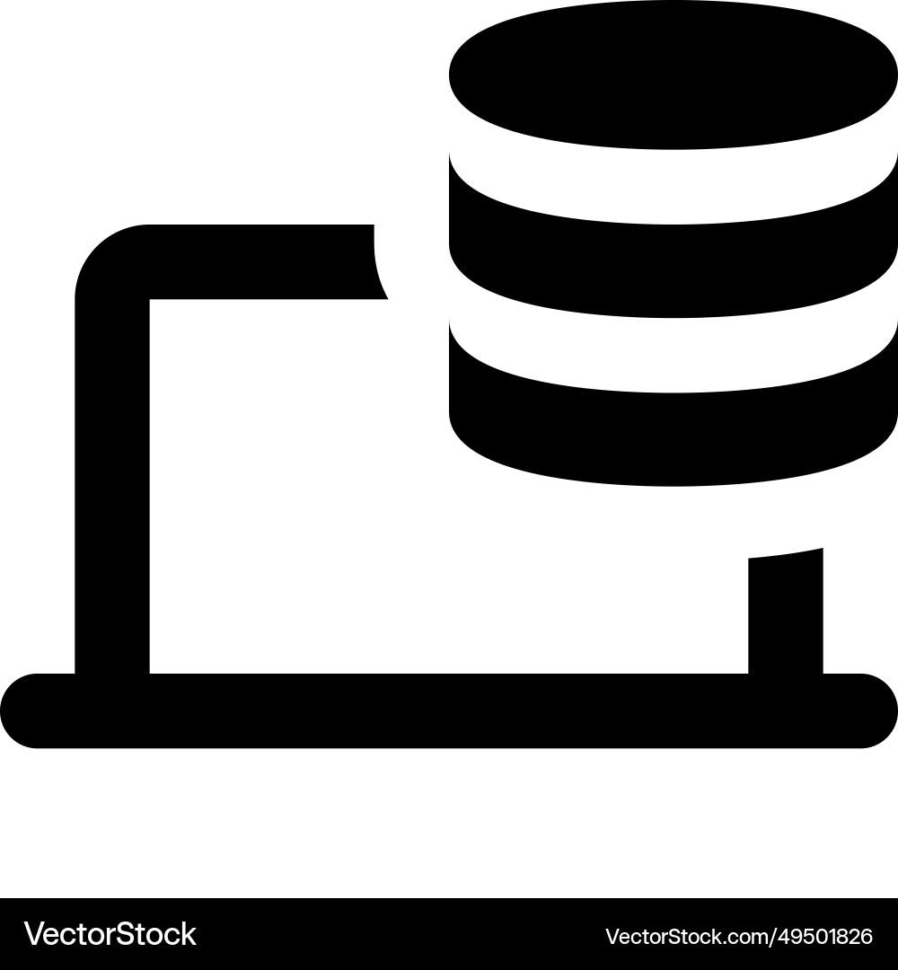 Usage of database for storing information Vector Image