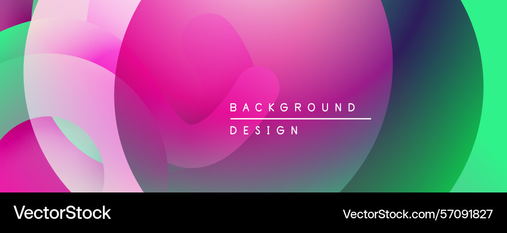Abstract vibrant background overlapping shapes Vector Image