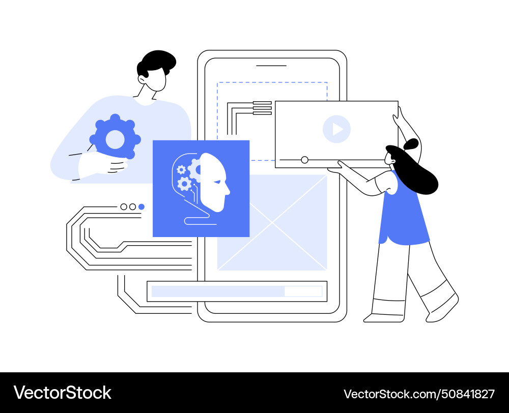Ai-optimized search and navigation abstract Ai-optimized search and navigation abstract Vector Image