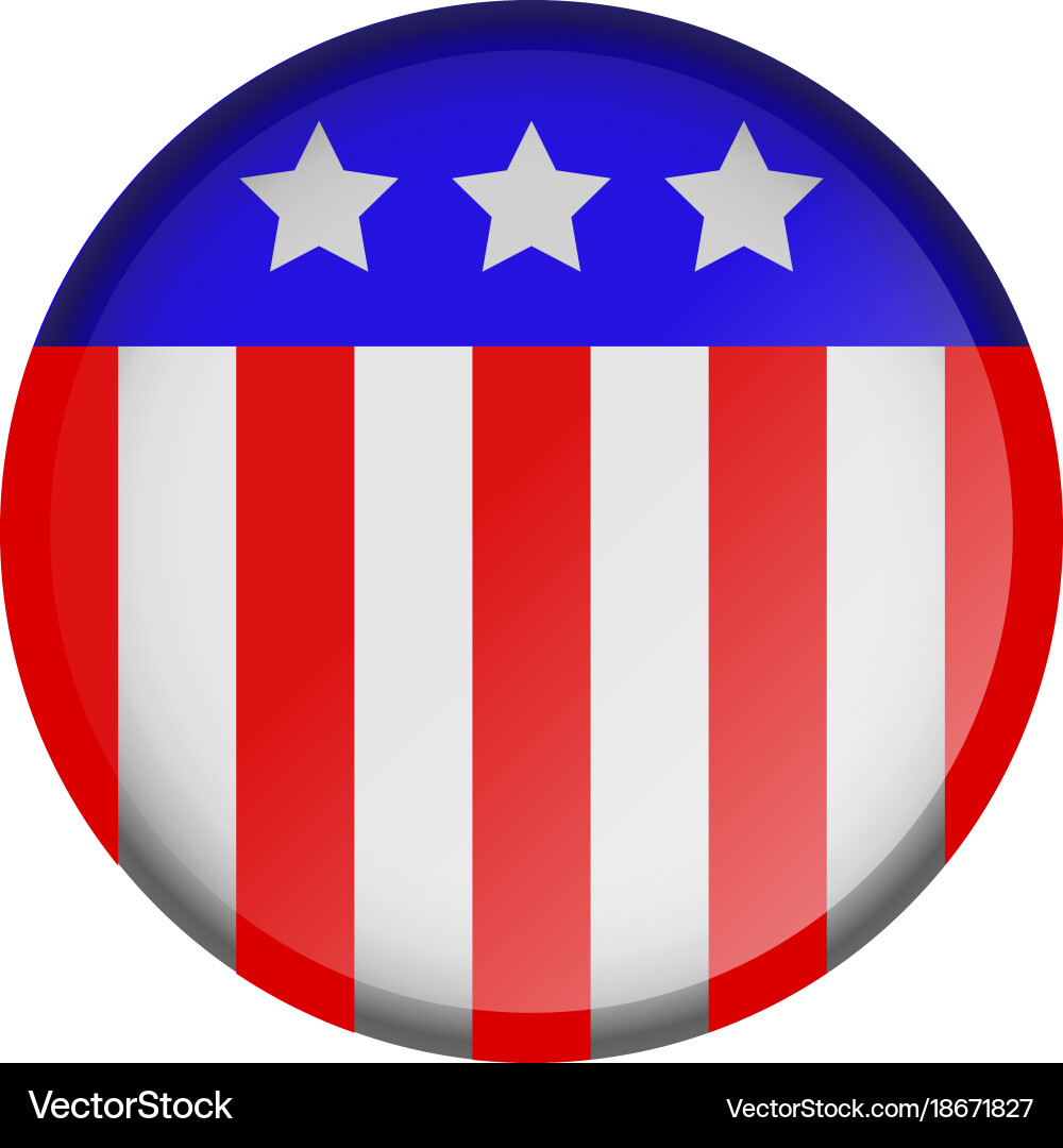Button with flag Vector Image