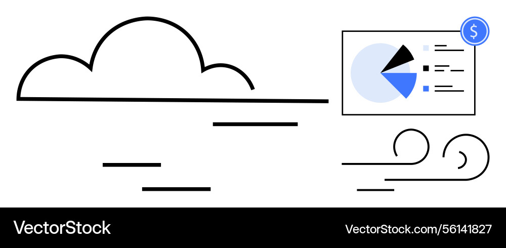 Cloud computing data analysis with financial Cloud computing data analysis with financial vector image