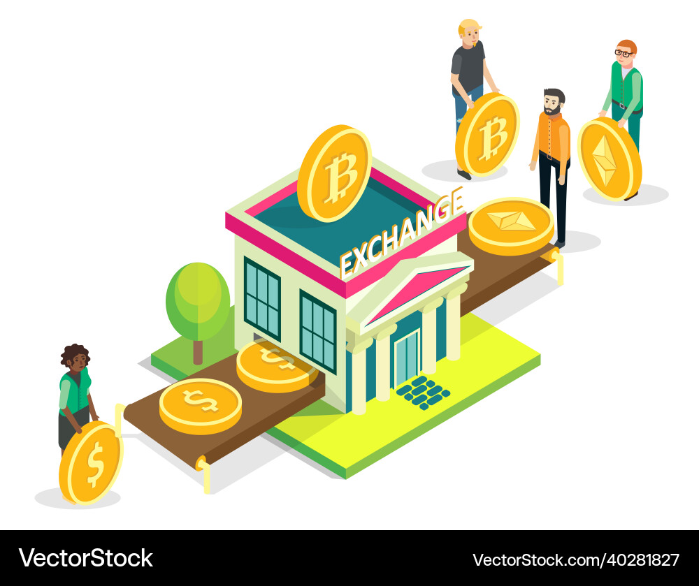 Cryptocurrency stock exchange marketplace – Royalty-Free Vector |  VectorStock