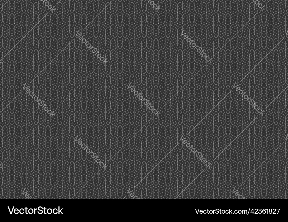 Cube seamless pattern simple line design in black Cube seamless pattern simple line design in black vector image