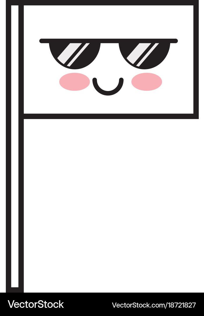 Flag pointer comic character vector image