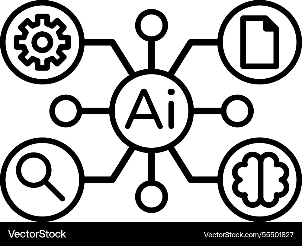 Generative ai system icon vector image