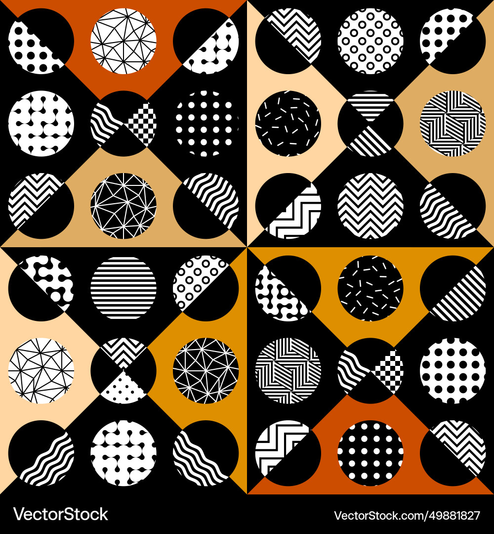 Geometric abstract pattern retro style seamless Vector Image