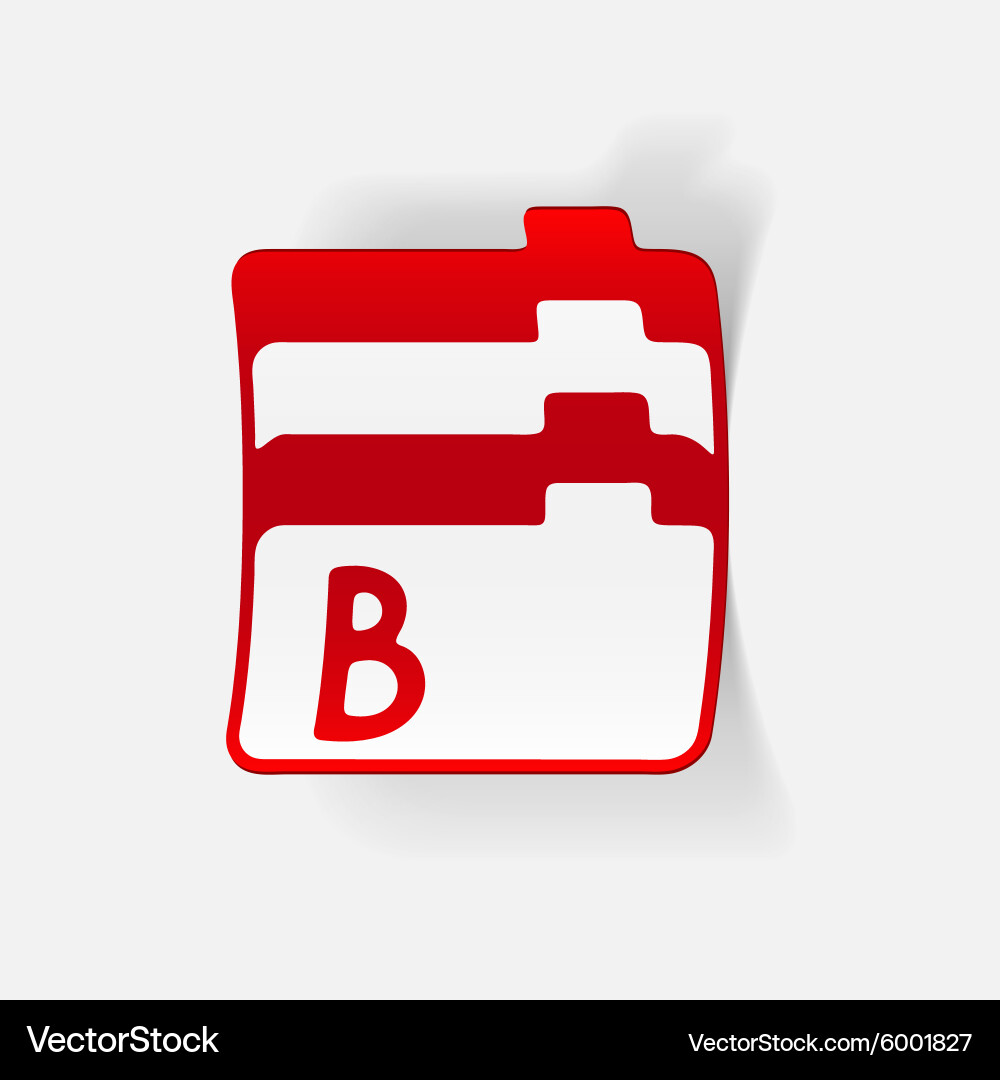 Realistic design element folder Vector Image