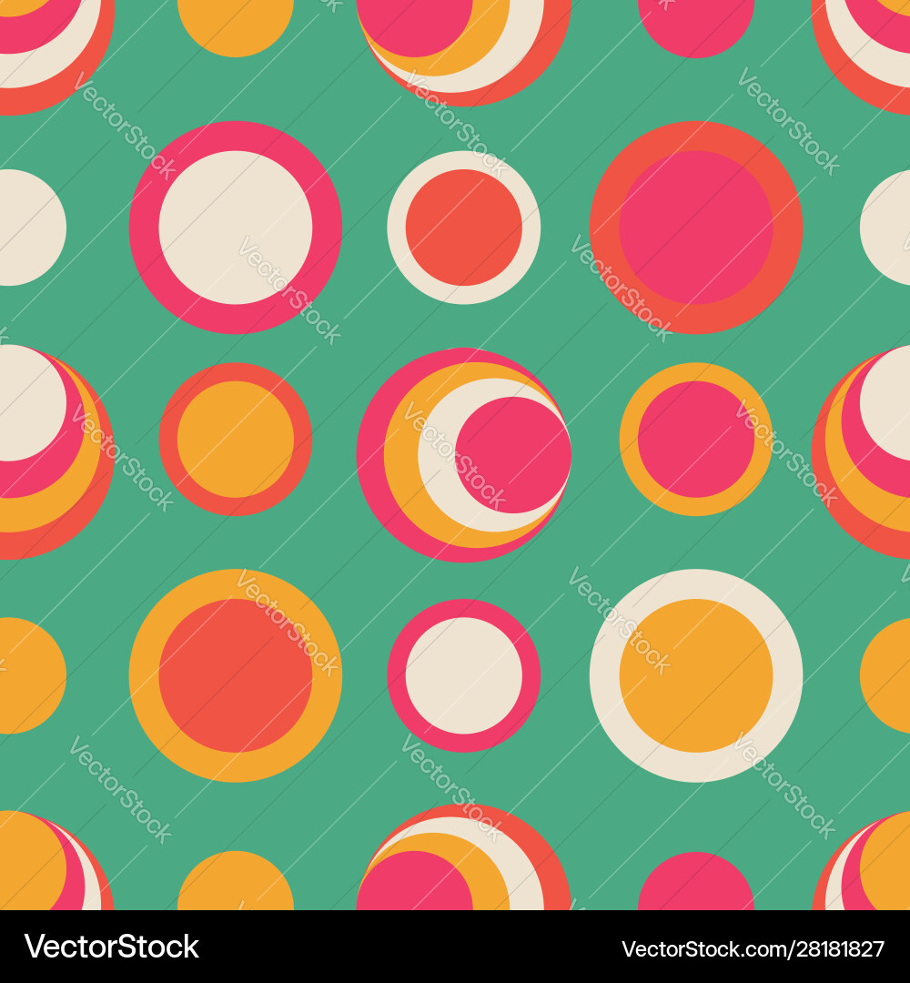 Retro colorful dots seamless pattern print Retro colorful dots seamless pattern print Vector Image