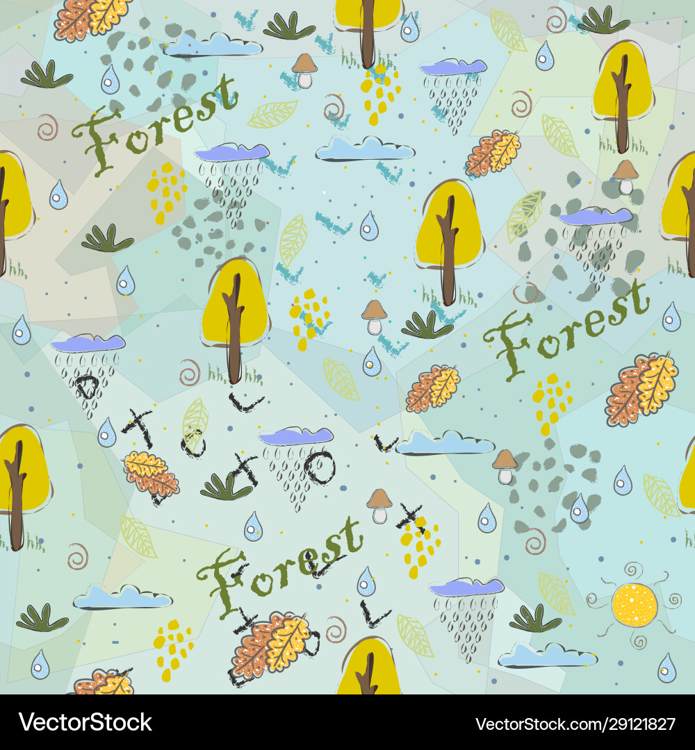 Seamless pattern with cute trees scandinavian Seamless pattern with cute trees scandinavian Vector Image