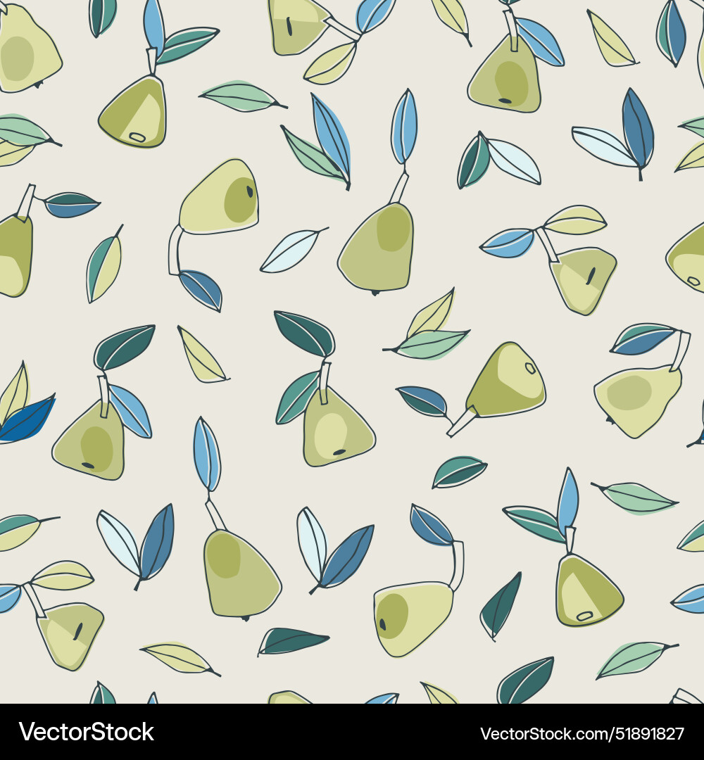 Seamless pattern with pears for surface design Seamless pattern with pears for surface design vector image