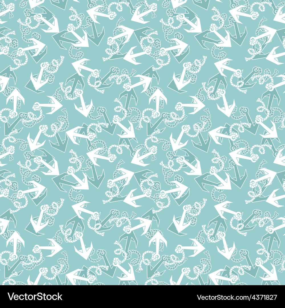 Seamless texture with pattern of stylized anchors vector image