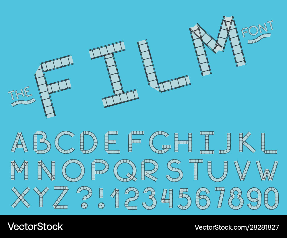 Set abstract font and alphabet Set abstract font and alphabet vector image