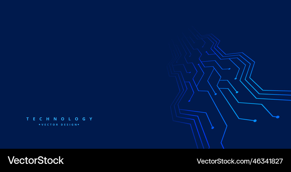 Technology background with circuit board lines vector image
