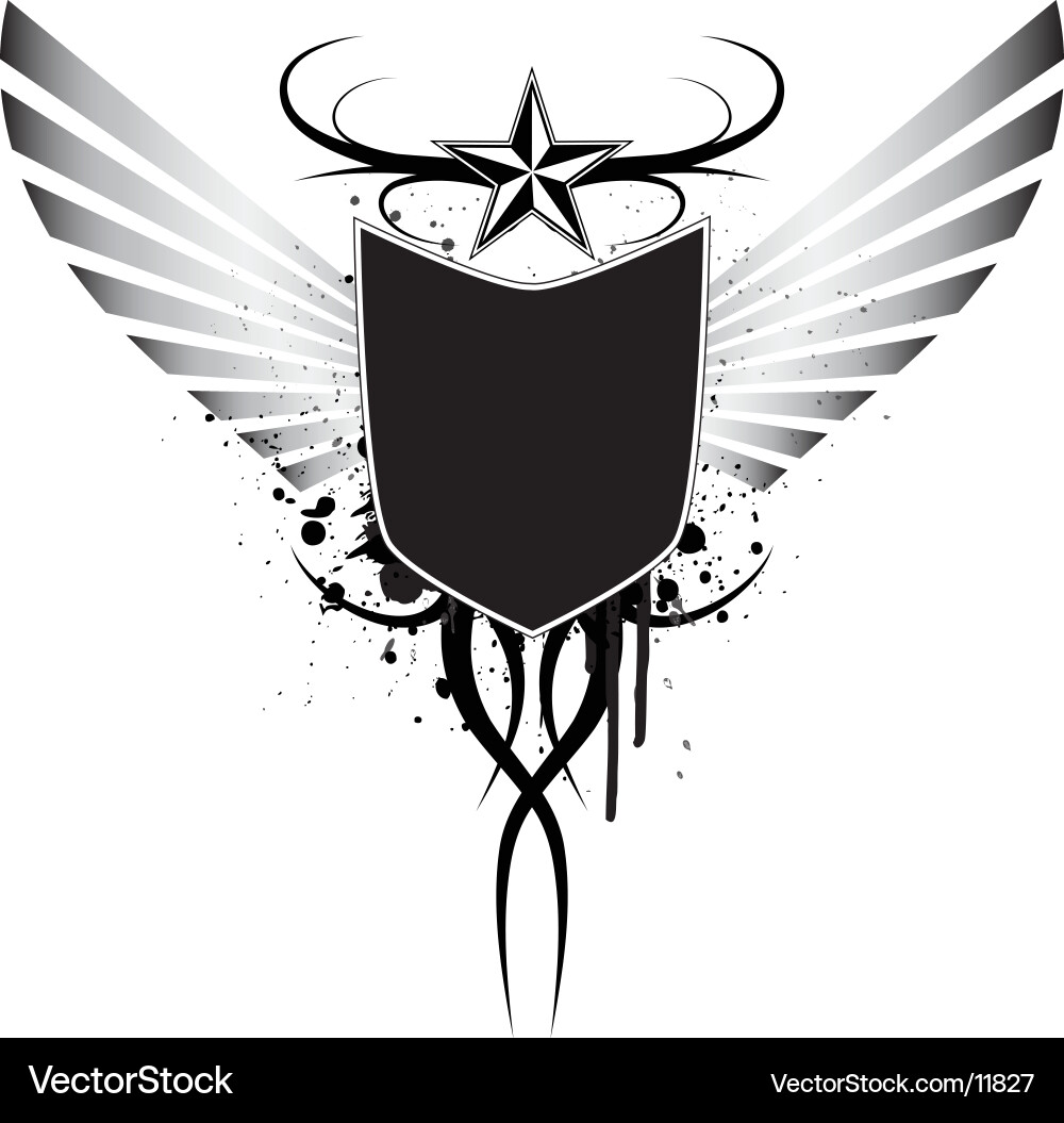 Tribal Wing Crest Vector Image