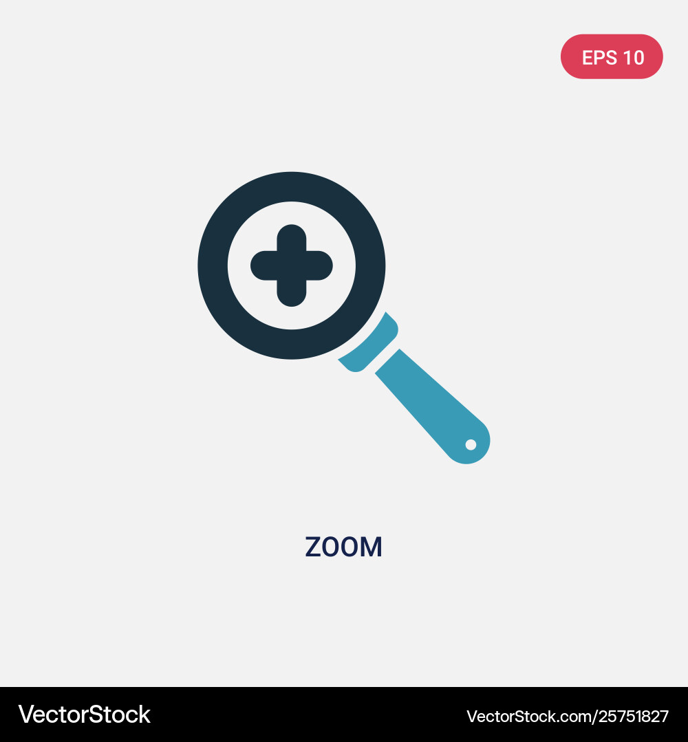 Two color zoom icon from user interface concept Vector Image