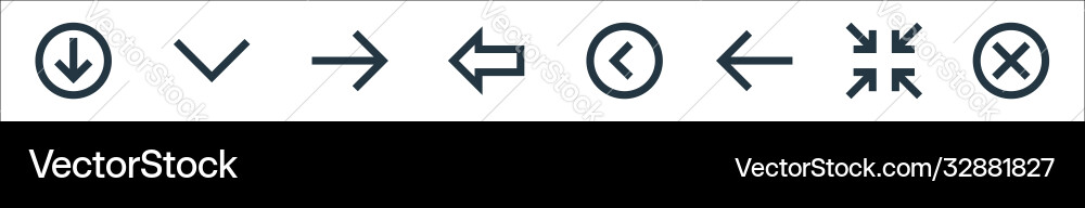 Ui line icons linear set quality vector image