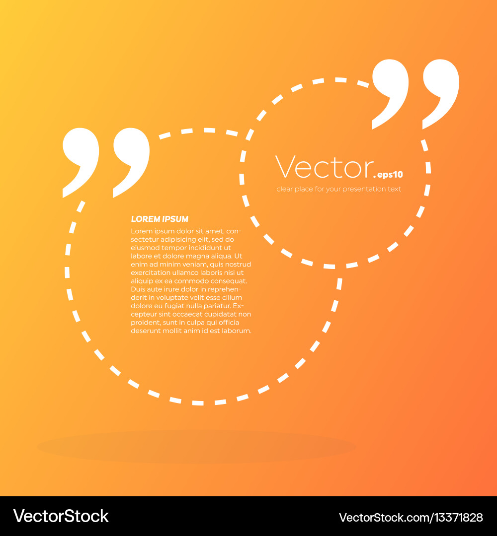 Abstract concept empty speech square quote Vector Image