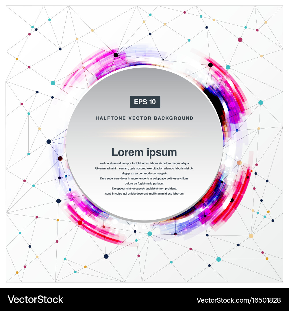 Abstract Connection Network vector image